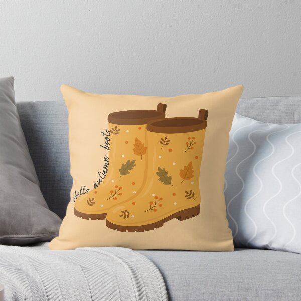 Item preview, Hello autumn boots autumn cozy season designed and sold by Cherry Art Studio.