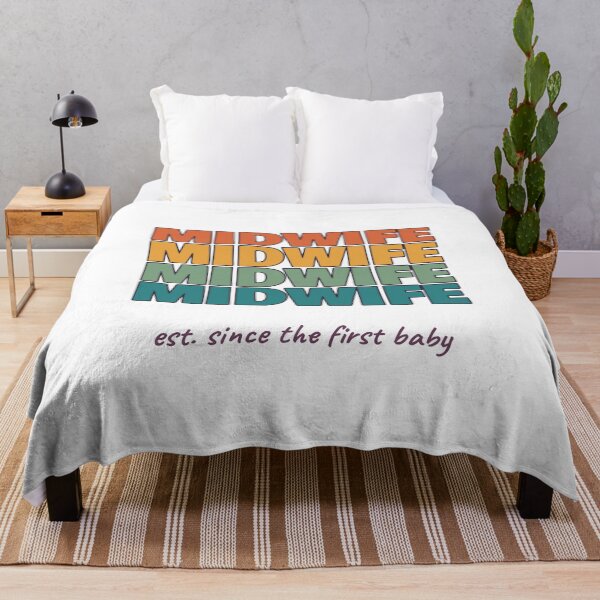 Item preview, Retro Stacked Midwife Vintage Typography designed and sold by myriamec.