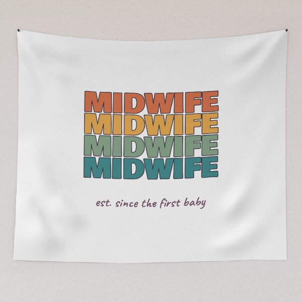 Item preview, Retro Stacked Midwife Vintage Typography designed and sold by myriamec.
