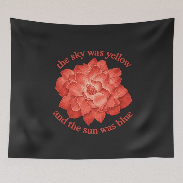 Item preview, The Sky Was Yellow And The Sun Was Blue Red Flower designed and sold by VintageSocArt.