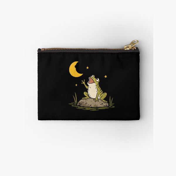 Item preview, Frog Serenading a Chipped Crescent Moon designed and sold by AMICO77.