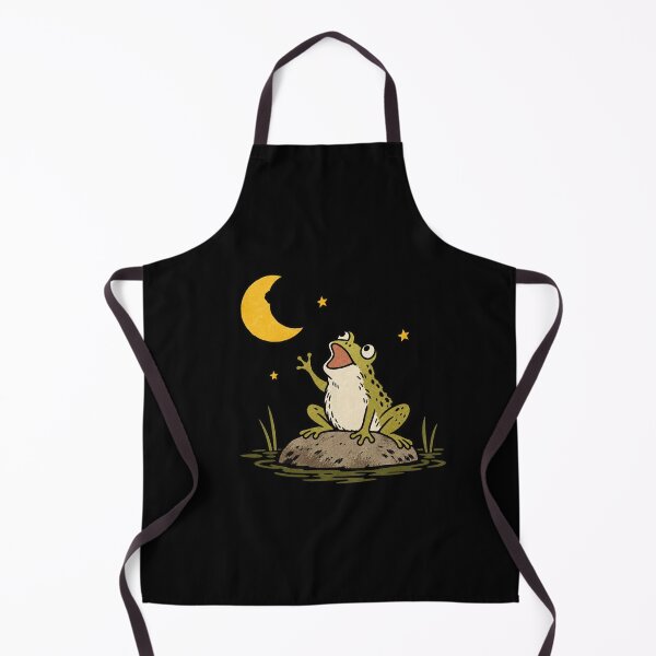 Item preview, Frog Serenading a Chipped Crescent Moon designed and sold by AMICO77.