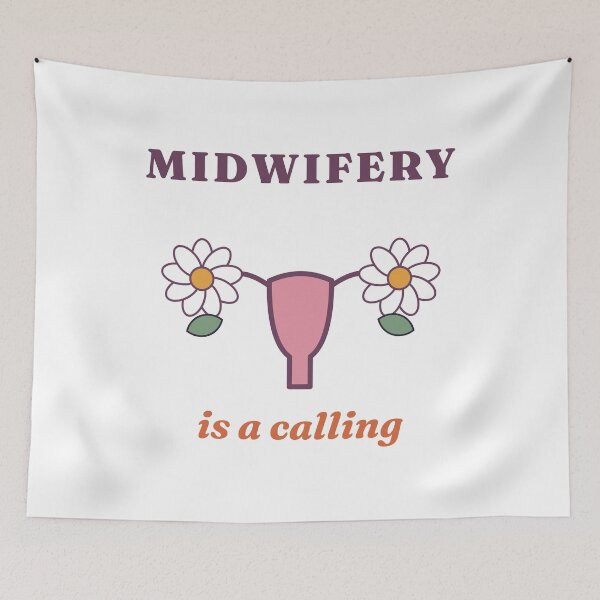 Item preview, Midwifery Is a Calling Floral Uterus designed and sold by myriamec.
