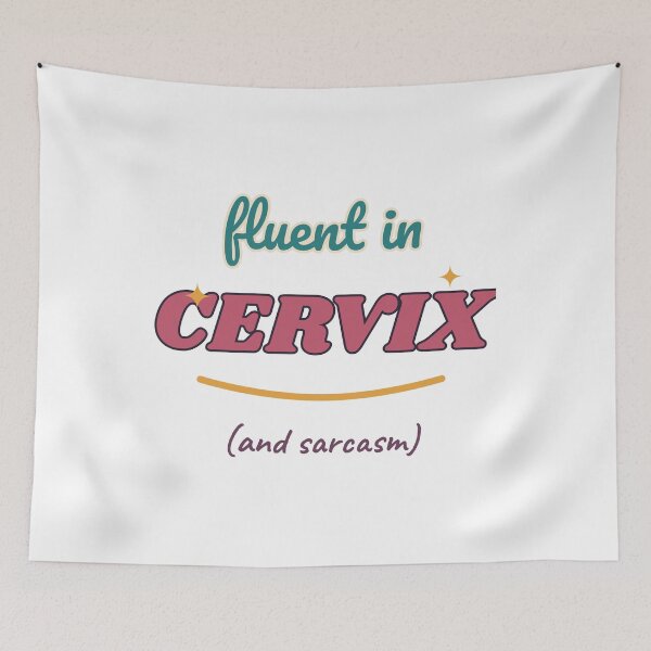 Item preview, Fluent in Cervix Funny Midwife designed and sold by myriamec.