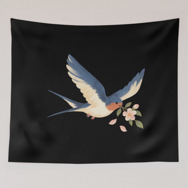 Item preview, Barn Swallow Carrying a Flowering Twig designed and sold by AMICO77.