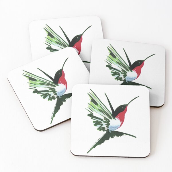 Item preview, Humming Bird, original watercolor by kim Attwooll designed and sold by aswoa.