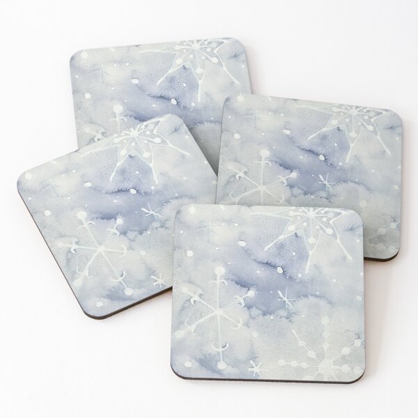 Item preview, Blue and Grey Snowflakes Christmas Card designed and sold by MKHENSON.