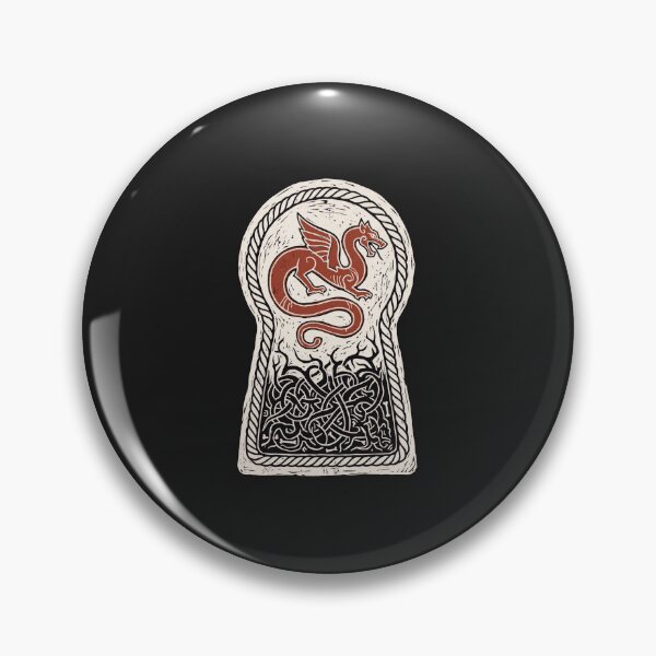 Item preview, Nidhogg – Gotland Picture Stone Dragon Linocut designed and sold by Odd World.