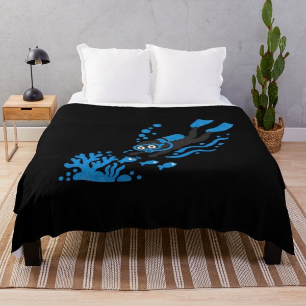 Item preview, Curious Scuba Diver Descending to a Blue Reef designed and sold by AMICO77.