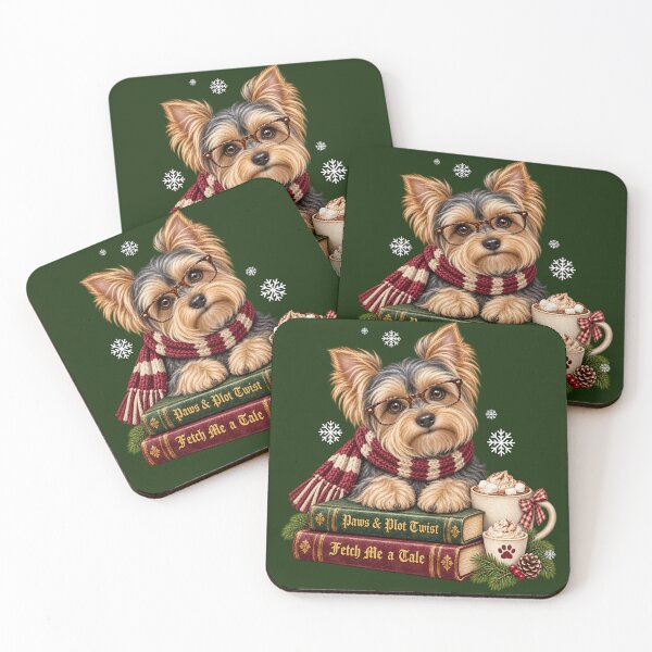 Item preview, Cozy Winter Yorkshire Terrier Dog Mom Book Lover designed and sold by Cute & Sassy Custom Gifting Boutiques.