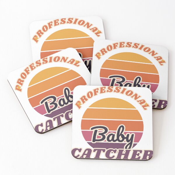 Item preview, Professional Baby Catcher Retro Sunset Midwife designed and sold by myriamec.