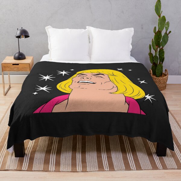 Item preview, Retro 80s Blonde Hero Laughing Head Back Sparkles Meme designed and sold by MOHAMED.