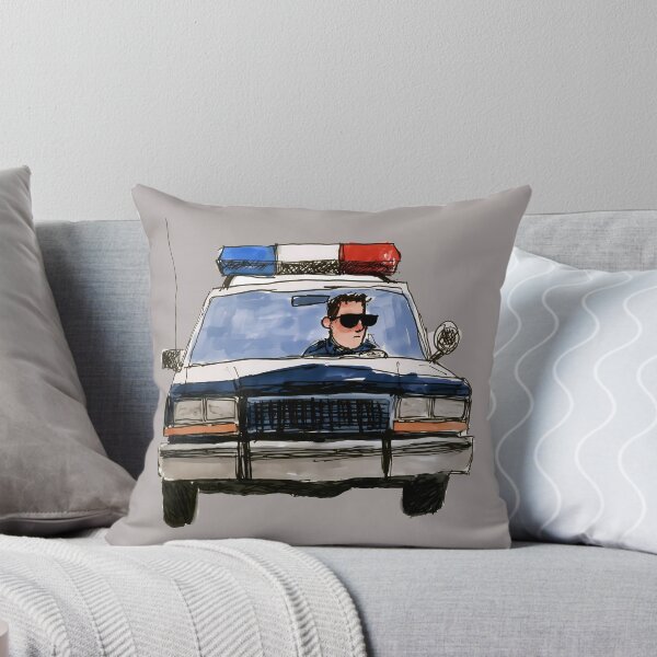 Item preview, Retro 80s Police Car Illustration with Cop in Sunglasses designed and sold by peterdesigns.