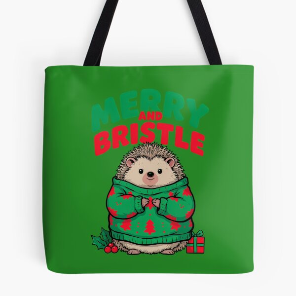 Merry and Bristle Hedgehog tote bag – original artwork by teeoro