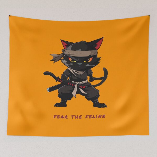 Item preview, Fear The Feline Ninja Warrior - Paws soft. Claws sharp. designed and sold by Asterisk-a.