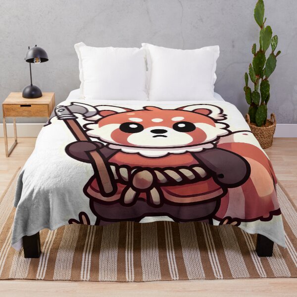 Item preview, Cute Red Panda Warrior with Halberd designed and sold by ToobyDesigns.