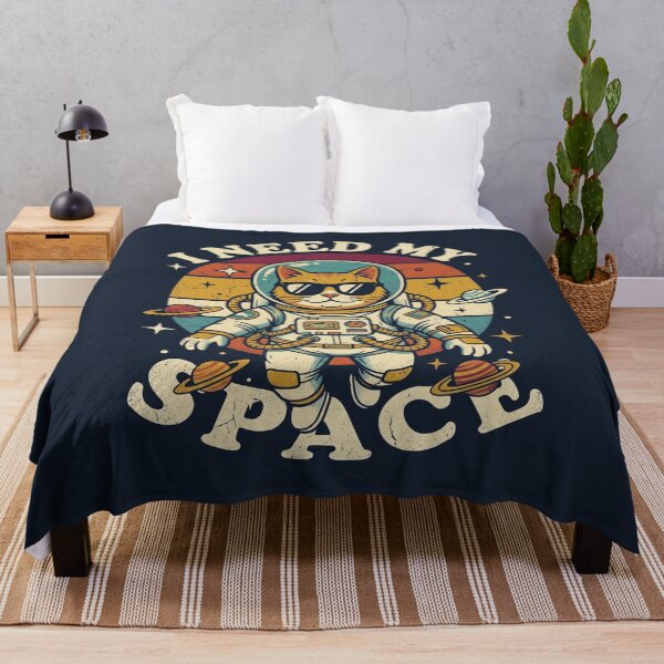 Item preview, I Need My Space Funny Introvert Astronaut Cat Retro Vintage designed and sold by ShirtzTonight.