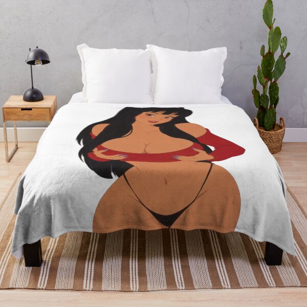 Item preview, Gothic Cartoon Pin Up Girl – Black Hair and Red Sweater Aesthetic designed and sold by Hollow Moon Studios..