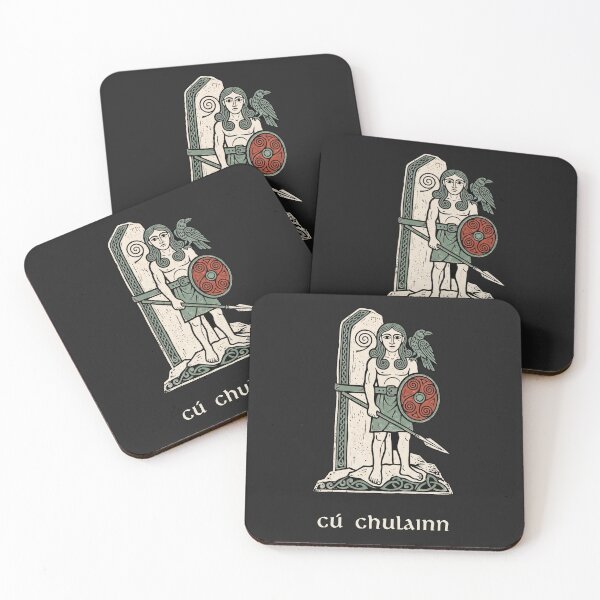 Item preview, Cú Chulainn – Death of the Hound of Ulster Linocut designed and sold by Odd World.