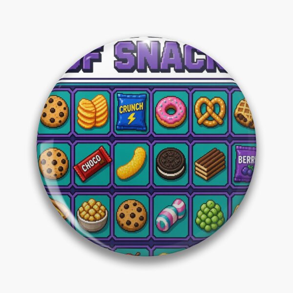 Item preview, Inventory Full Of Snacks Funny Pixel RPG Gamer Snack Lover designed and sold by TitanForged.