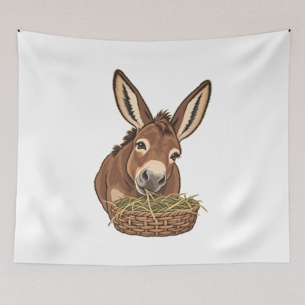 Item preview, Mini Donkey Hay Time Portrait designed and sold by Philippa Shop.