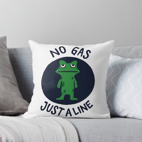 Item preview, No Gas Just A Line Unimpressed Frog Deadpan Meme designed and sold by  MOHAMED.