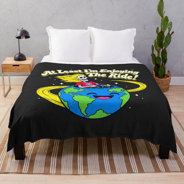 Item preview, At Least I'm Enjoying The Ride Skeleton Driving Earth designed and sold by VintageSocArt.