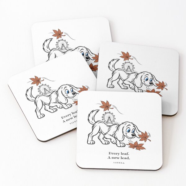Item preview, Vienna Beagle Following a Fresh Autumn Leaf Trail designed and sold by Soft Paws Sketches.