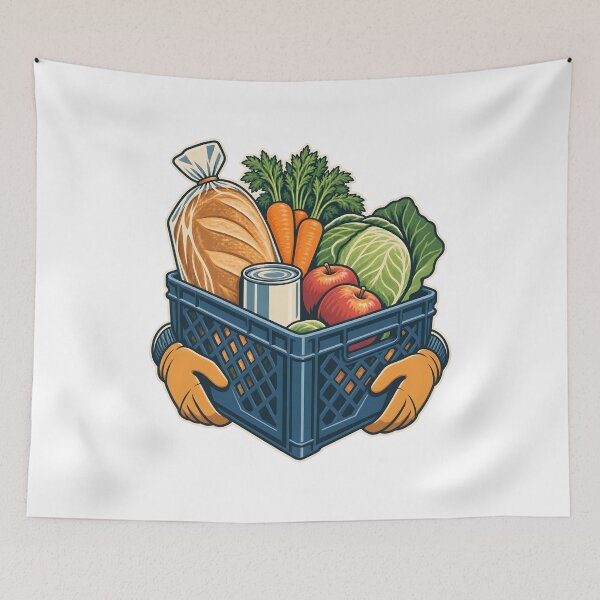 Item preview, Food Pantry Volunteer Grocery Crate designed and sold by Philippa Shop.