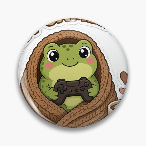 Item preview, Cozy Gamer Mode Cute Frog In Blanket With Controller designed and sold by TitanForged.