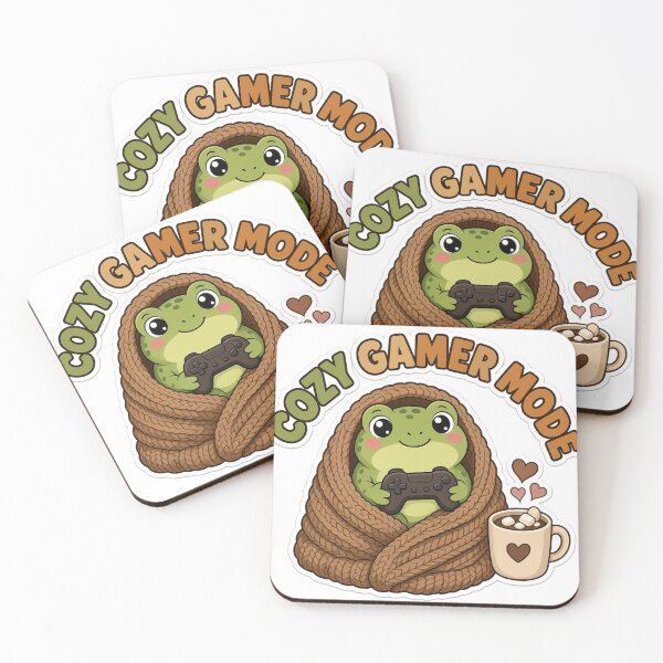 Item preview, Cozy Gamer Mode Cute Frog In Blanket With Controller designed and sold by TitanForged.