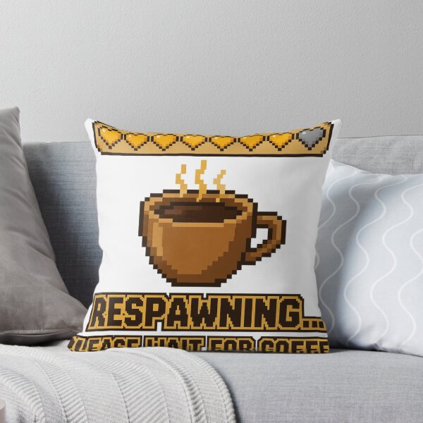 Item preview, Respawning After Coffee Funny Gamer Morning Pixel Coffee designed and sold by TitanForged.