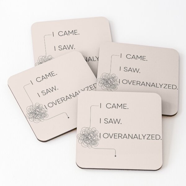 Item preview, I Came I Saw I Overanalyzed – Minimalist Overthinking Humor designed and sold by SaberBastawy9.