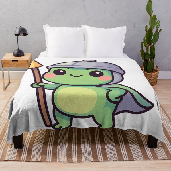 Item preview, Cute Frog Warrior with Spear designed and sold by ToobyDesigns.
