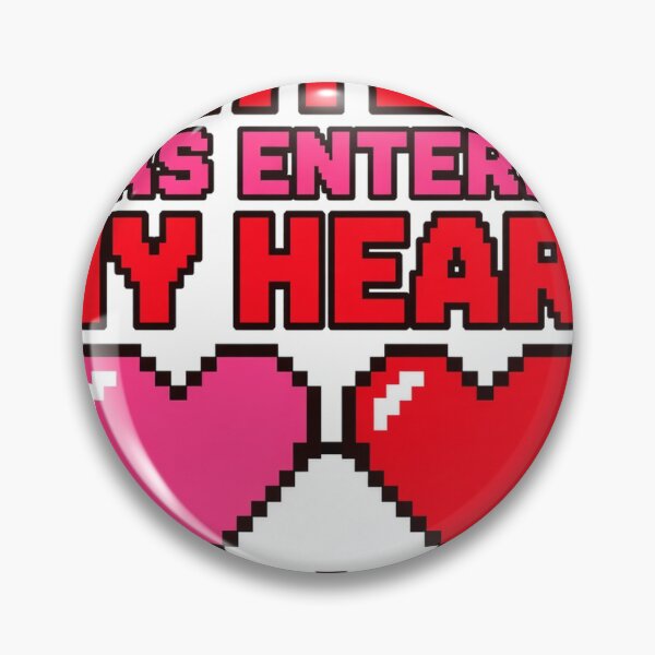 Item preview, Player 2 Has Entered My Heart Gamer Valentine Pixel Hearts designed and sold by TitanForged.