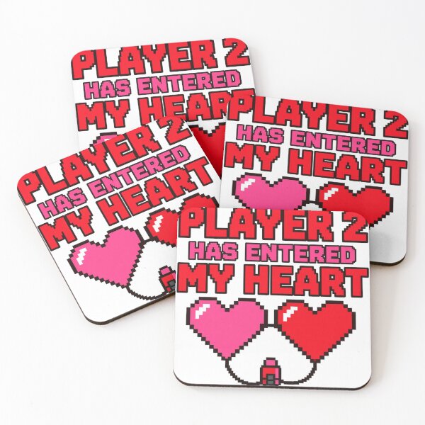 Item preview, Player 2 Has Entered My Heart Gamer Valentine Pixel Hearts designed and sold by TitanForged.
