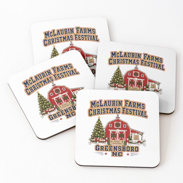 Item preview, North Carolina Farm Christmas Festival Lit Barn Wreath Fence designed and sold by IRON WINGS /USAF.