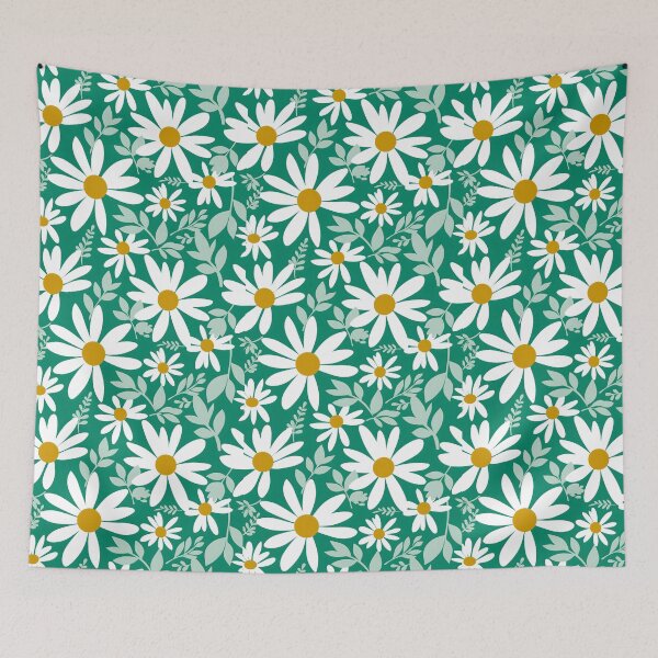 Item preview, Emerald Daisy Garden Botanical Pattern designed and sold by ayhanengin.