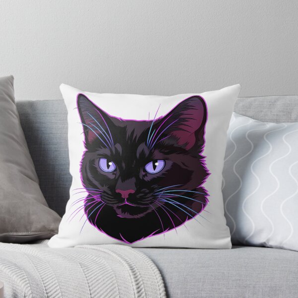 Item preview, Neon Black Cat Cyberpunk Synthwave Mystic designed and sold by GDAFlux.