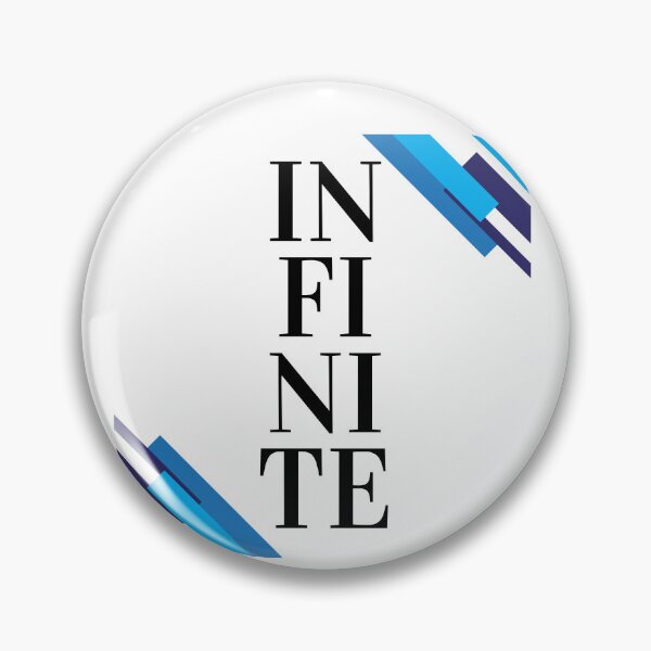 Item preview, Bold INFINITE Typography with Blue Diagonal Stripes designed and sold by LEOdesignerArt.