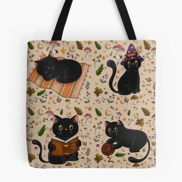 Item preview, Witchy Black Cats Autumn Pattern - Cozy Fall Aesthetic designed and sold by Amanda | Branding& Ilustración.