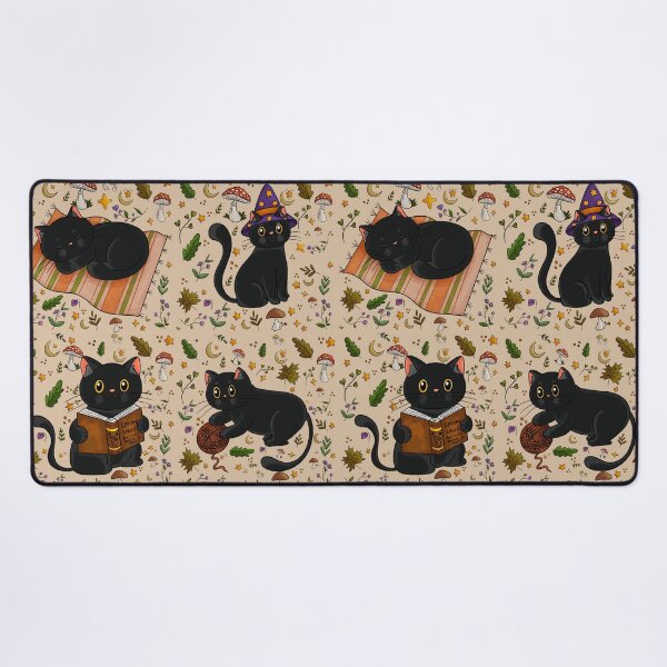 Item preview, Witchy Black Cats Autumn Pattern - Cozy Fall Aesthetic designed and sold by Amanda | Branding& Ilustración.