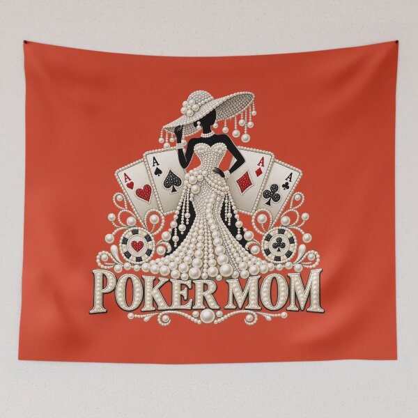 Item preview, Poker Mom T-Shirt with Pearl Gown and Playing Cards designed and sold by fethialtaf.