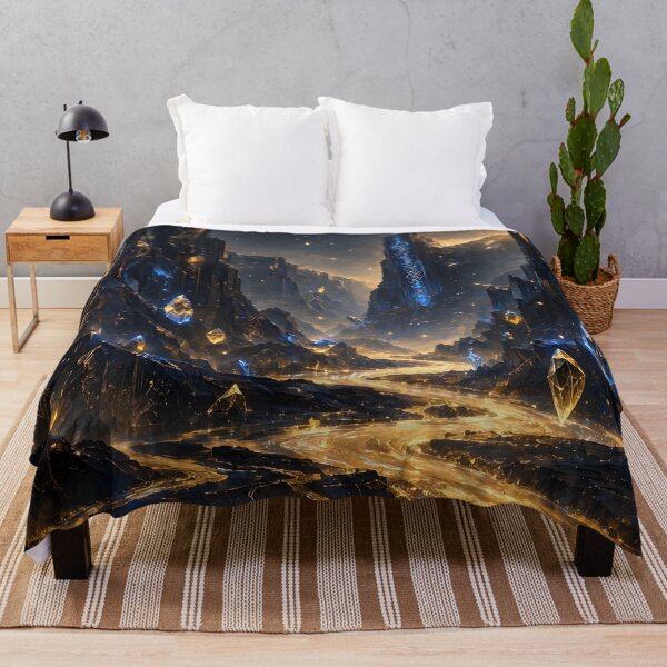 Item preview, Cosmic Desert Canyon Liquid Gold River designed and sold by MysticSpellsArt.