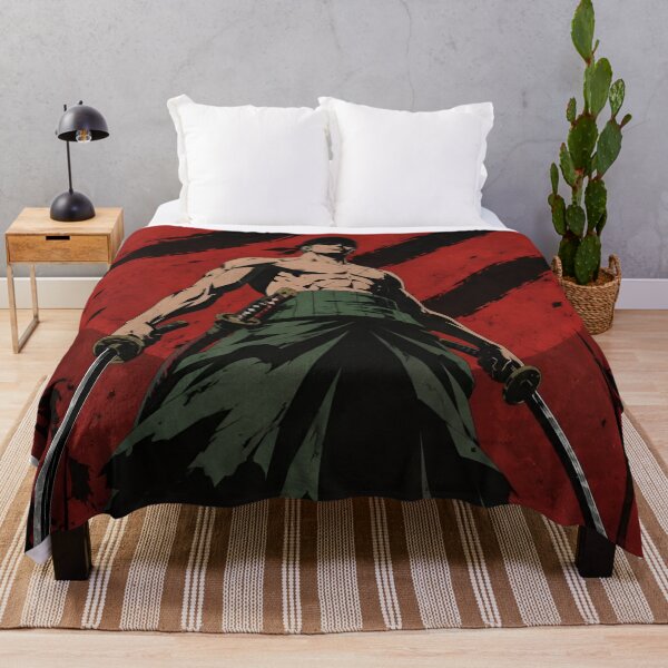 Item preview, Zoro | Three Sword Samurai Warrior Red Black Japanese Battle Art designed and sold by Dyan4.