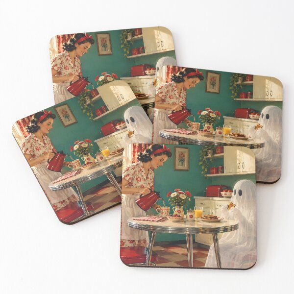 Item preview, Ghost and Toast | Halloween 1950s Domestic Surrealism designed and sold by UrbanTempleArt.
