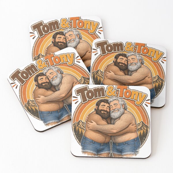 Item preview, Tom & Tony Retro Sunset Gay Bear Couple designed and sold by Tom&Tony.