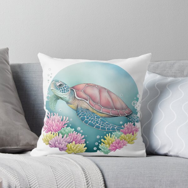 Item preview, Sea Turtle Gliding Through Coral designed and sold by GDAFlux.