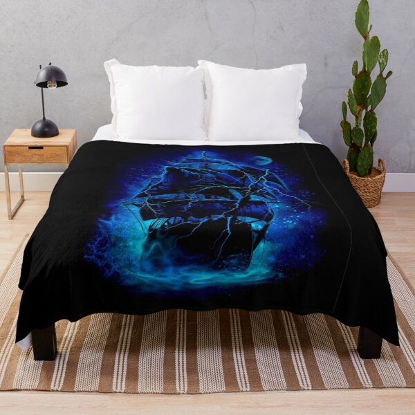 Item preview, Ghost Ship of the Haunted Seas – Spooky Pirate Ship in a Dark, Mysterious Ocean designed and sold by JeraiffsonCorner .