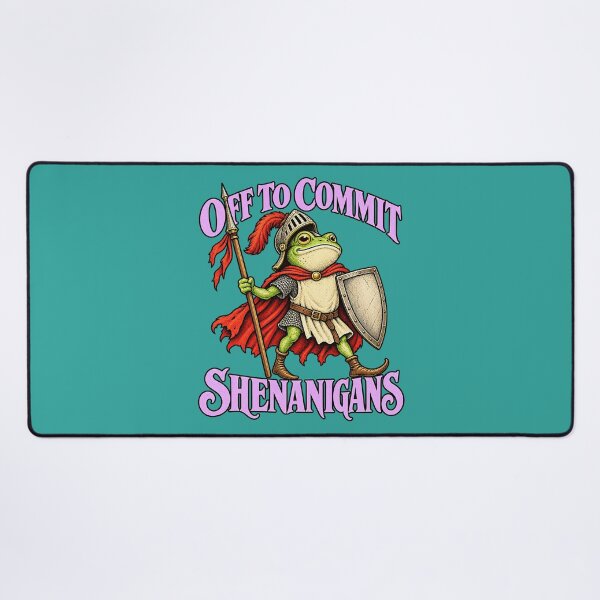 Item preview, Off to Commit Shenanigans Frog Medieval Meme designed and sold by Endless7Art.